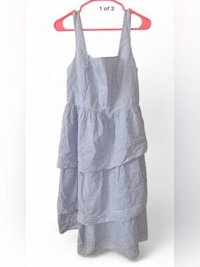 J-crew blue and white stripped lined dress.